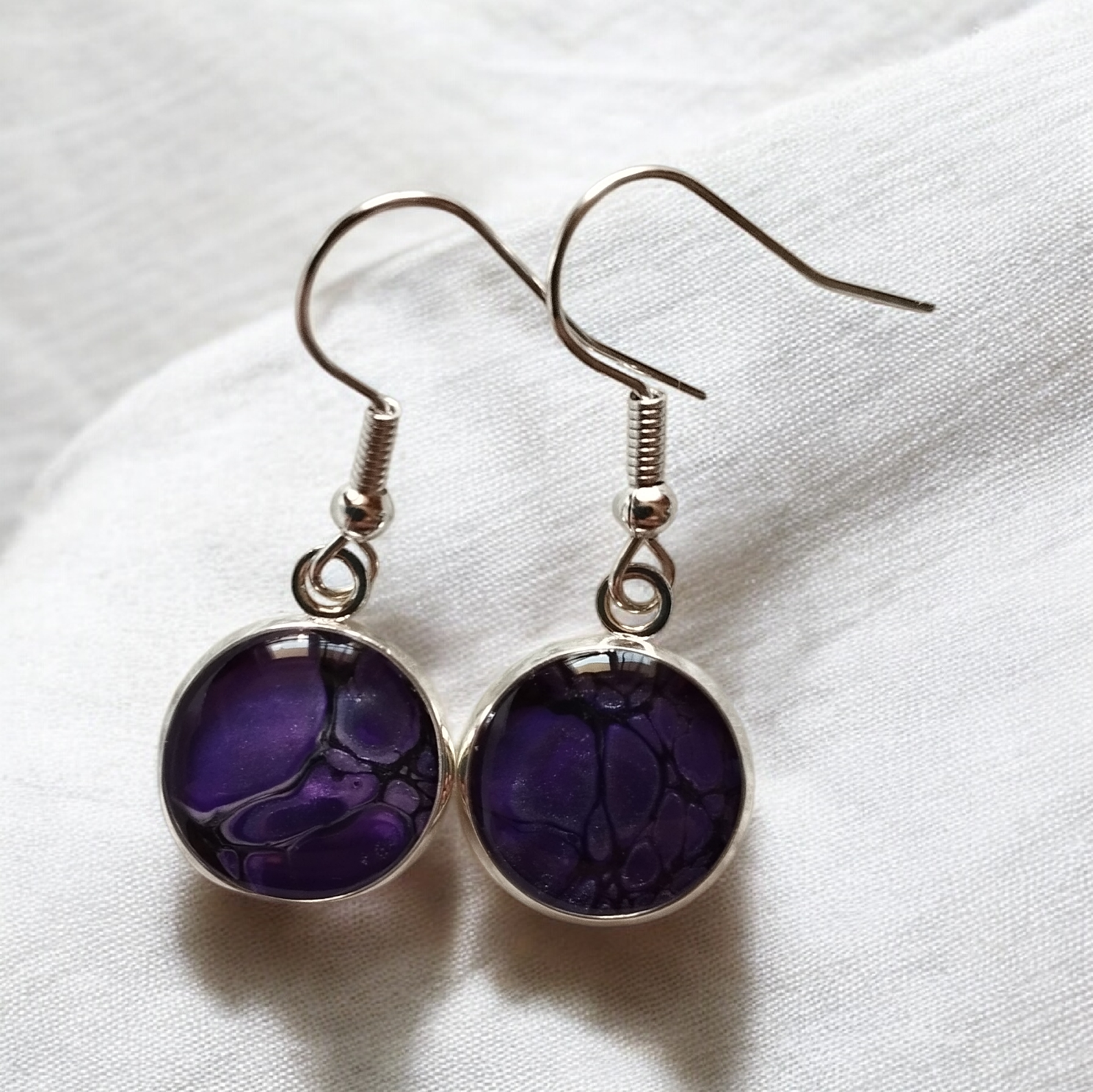 Boucles d'oreilles Bulles de couleur-Nébuleuse