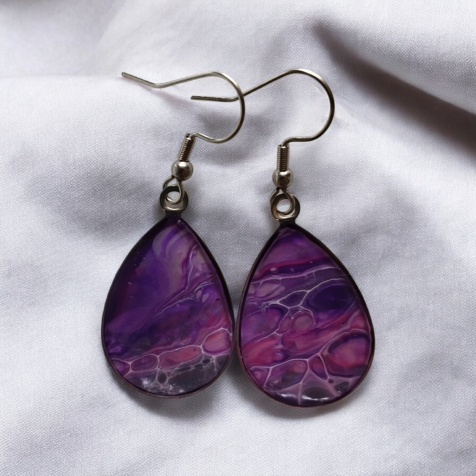 Boucles d'oreilles Goutte de couleurs- Nébuleuse