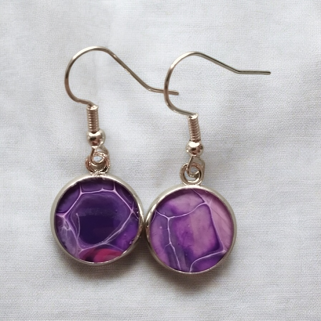 Boucles d'oreilles Bulles de couleur-Nébuleuse